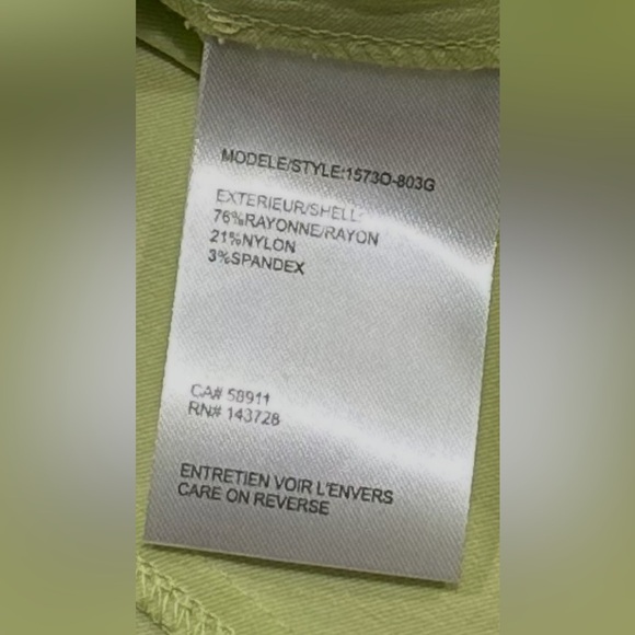 Tribal Zip Front Jacket Size 10 Lime Green  Ruched Detailing Casual - Picture 7 of 11